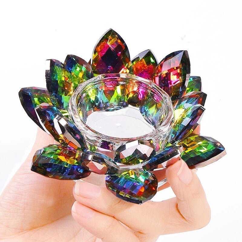 Crystal Lotus Flower Dappen Dish - Multicolor 3 - DTK Nail Supply