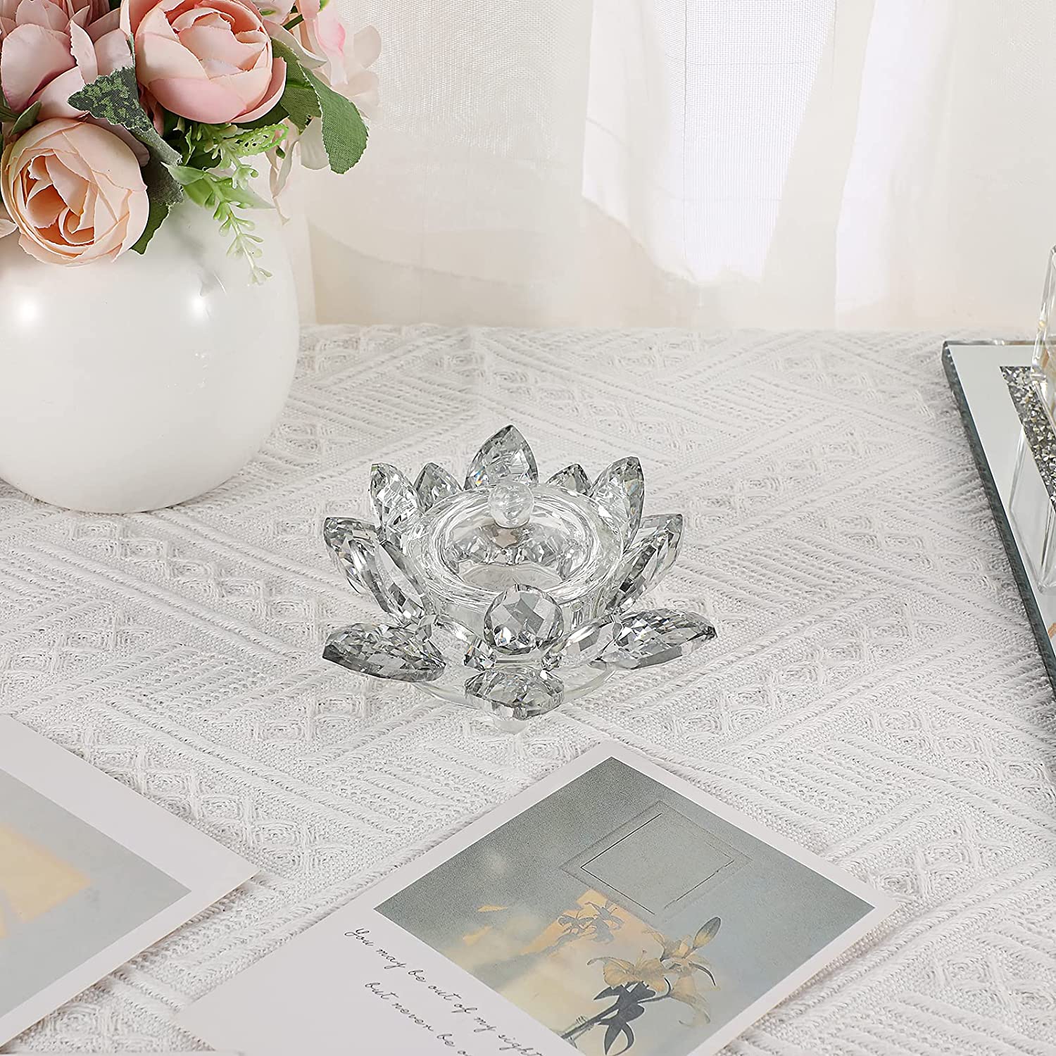 Crystal Lotus Flower Dappen Dish - Silver 1 - DTK Nail Supply