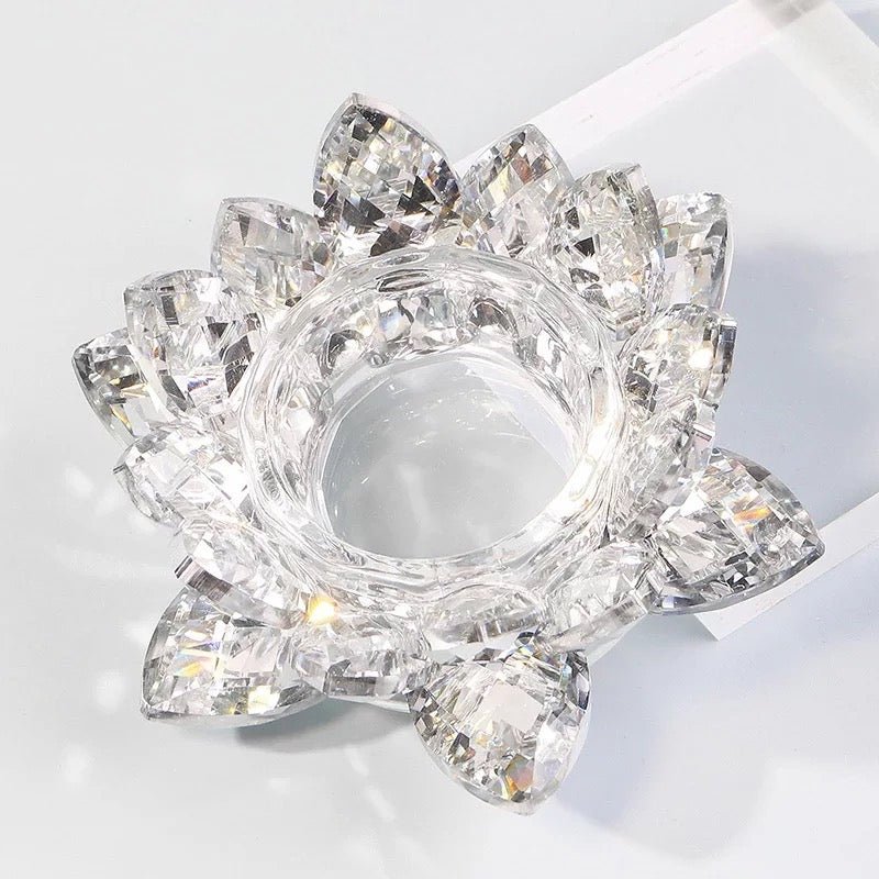 Crystal Lotus Flower Dappen Dish - Silver 1 - DTK Nail Supply