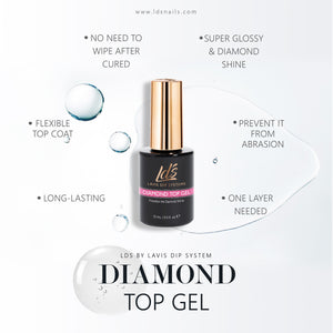  LDS Gel Base, Diamond Top, Strengthener - 0.5 oz by LDS sold by DTK Nail Supply