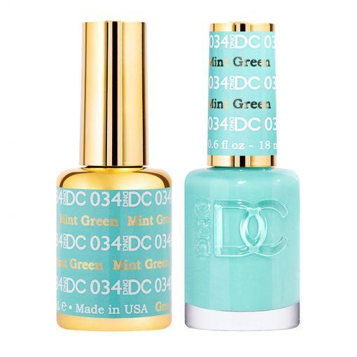 DND DC Gel Nail Polish Duo - 034 Mint Green - DTK Nail Supply