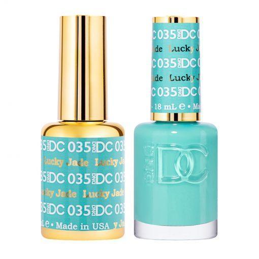 DND DC Gel Nail Polish Duo - 035 Lucky Jade - DTK Nail Supply