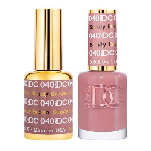 DND DC Gel Nail Polish Duo - 040 Sandy Brown - DTK Nail Supply