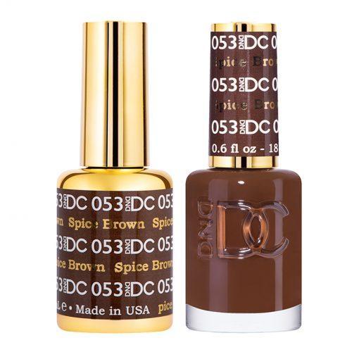 DND DC Gel Nail Polish Duo - 053 Spiced Brown - DTK Nail Supply