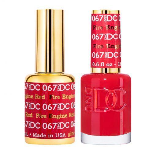 DND DC Gel Nail Polish Duo - 067 Fire Engine Red - DTK Nail Supply