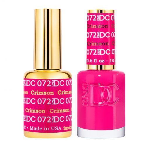 DND DC Gel Nail Polish Duo - 072 Crimson - DTK Nail Supply