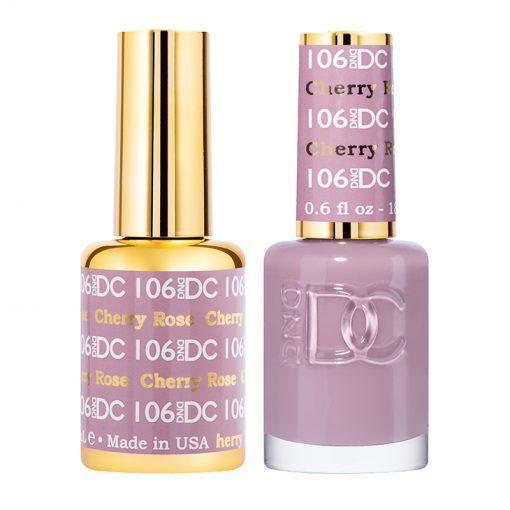 DND DC Gel Nail Polish Duo - 106 Cherry Rose - DTK Nail Supply
