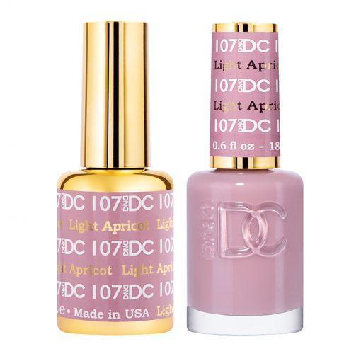 DND DC Gel Nail Polish Duo - 107 Light Apricot - DTK Nail Supply