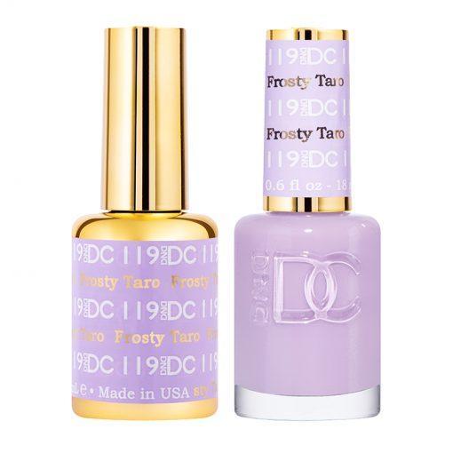 DND DC Gel Nail Polish Duo - 119 Frosty Taro - DTK Nail Supply