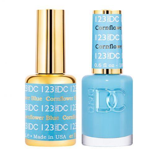 DND DC Gel Nail Polish Duo - 123 Cornflower Blue - DTK Nail Supply