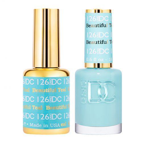 DND DC Gel Nail Polish Duo - 126 Beautiful Teal - DTK Nail Supply