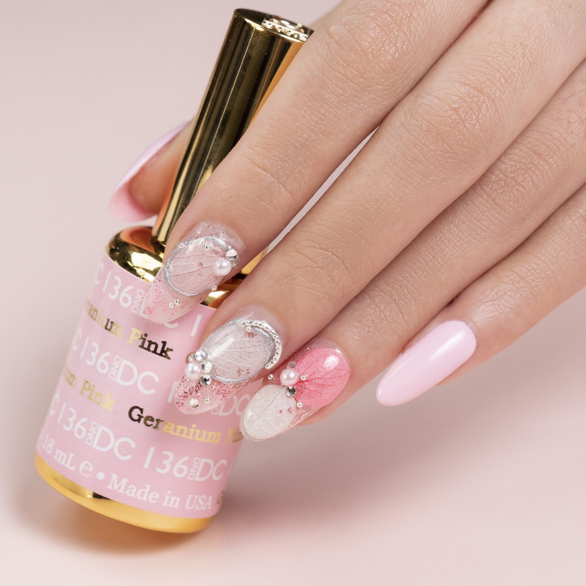 DND DC Gel Nail Polish Duo - 136 Geranium Pink - DTK Nail Supply