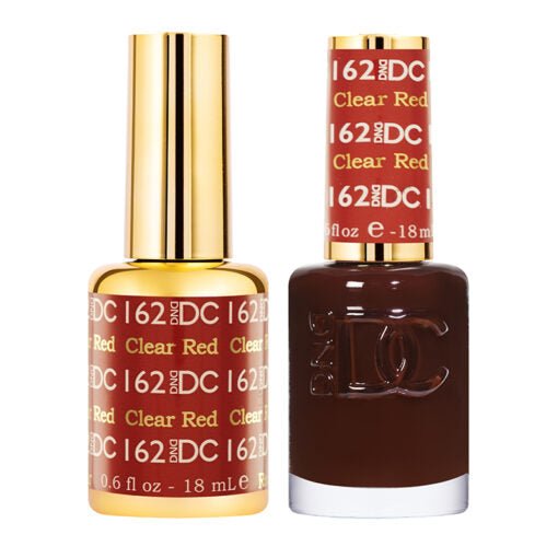 DND DC Gel Nail Polish Duo - 162 Clear Red - DTK Nail Supply
