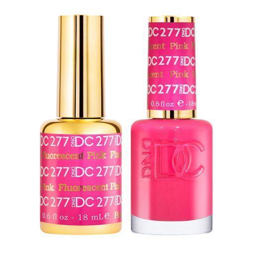 DND DC Gel Nail Polish Duo - 277 Fluorescent Pink - DTK Nail Supply