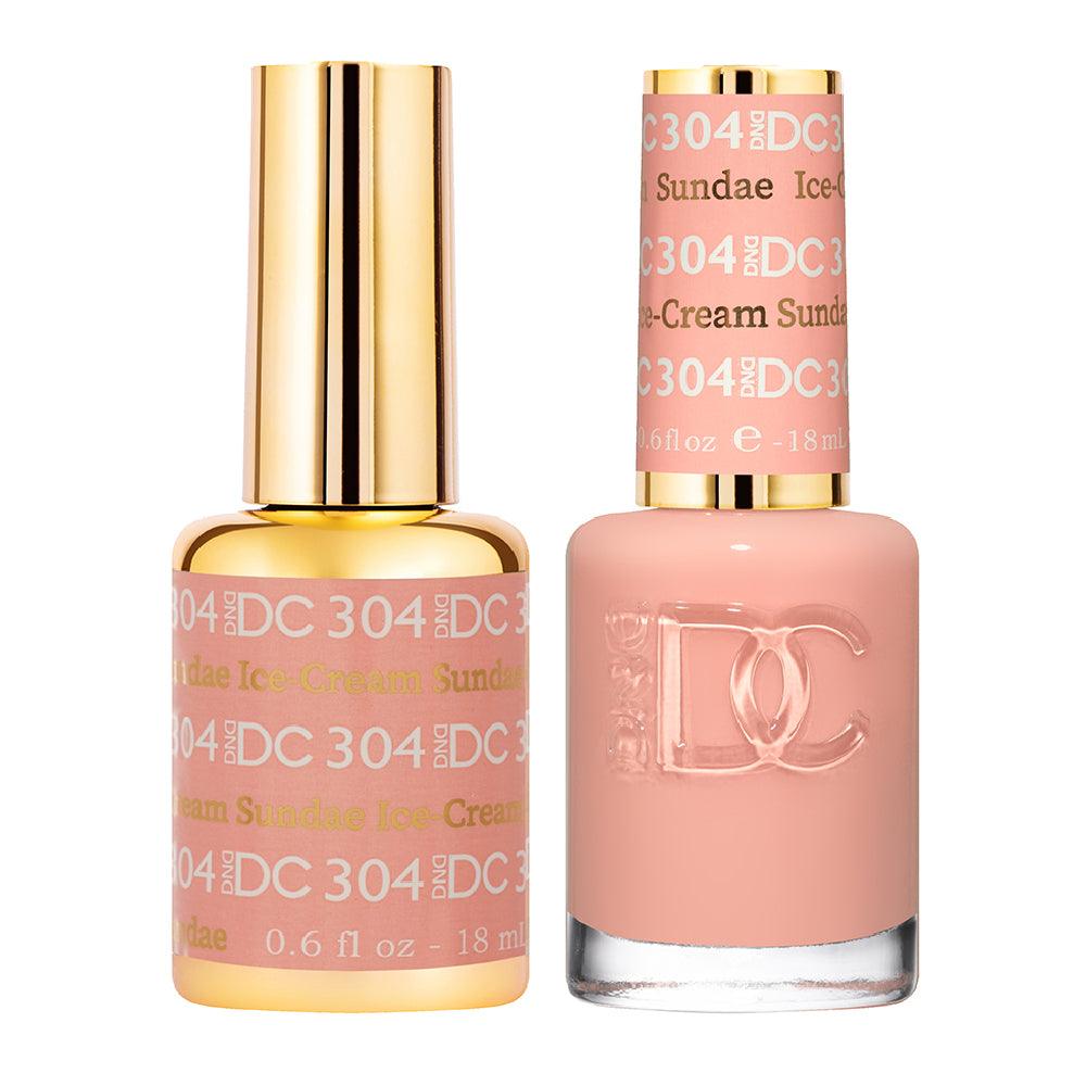 DND DC Gel Nail Polish Duo - 304 Coral Ice - Cream Sundae - DTK Nail Supply