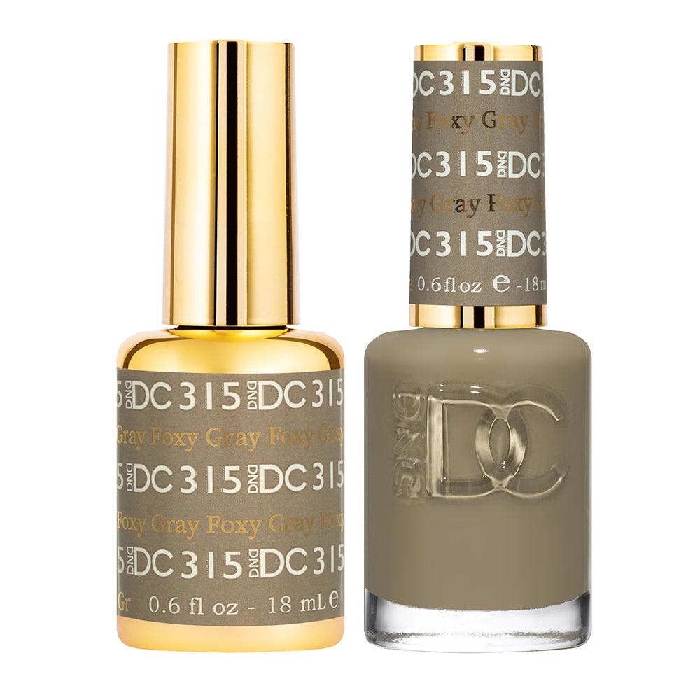DND DC Gel Nail Polish Duo - 315 Foxy Gray - DTK Nail Supply