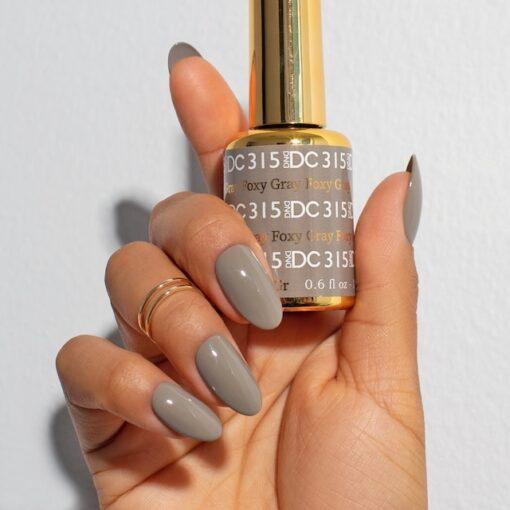 DND DC Gel Nail Polish Duo - 315 Foxy Gray - DTK Nail Supply