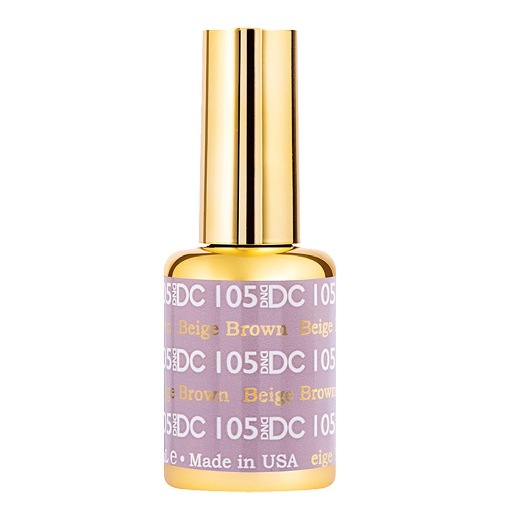 DND DC Gel Polish - 105 Beige Brown - DTK Nail Supply