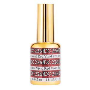 DND DC Gel Polish - 226 Vivid Red - DTK Nail Supply