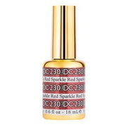 DND DC Gel Polish 230 - Glitter, Red Colors - Sparkle Red - DTK Nail Supply