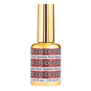 DND DC Gel Polish 230 - Glitter, Red Colors - Sparkle Red - DTK Nail Supply