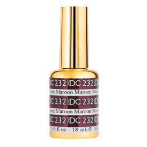 DND DC Gel Polish 232 - Glitter, Purple Colors - Maroon - DTK Nail Supply