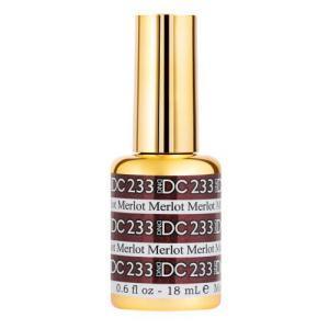 DND DC Gel Polish 233 - Glitter, Purple Colors - Merlot - DTK Nail Supply