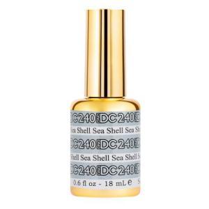 DND DC Gel Polish 240 - Glitter, Pink Colors - Sea Shell - DTK Nail Supply
