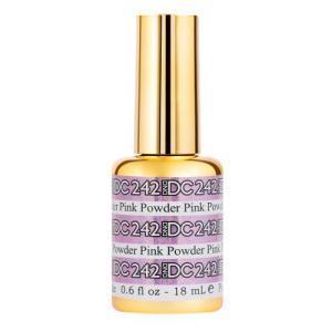 DND DC Gel Polish 242 - Glitter, Purple Colors - Powder Pink - DTK Nail Supply