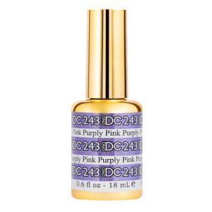 DND DC Gel Polish 243 - Glitter, Purple Colors - Purply Pink - DTK Nail Supply