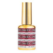 DND DC Gel Polish 246 - Glitter, Red Colors - Coral - DTK Nail Supply