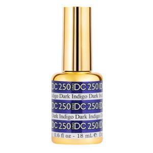 DND DC Gel Polish 250 - Glitter, Purple Colors - Dark Indigo - DTK Nail Supply
