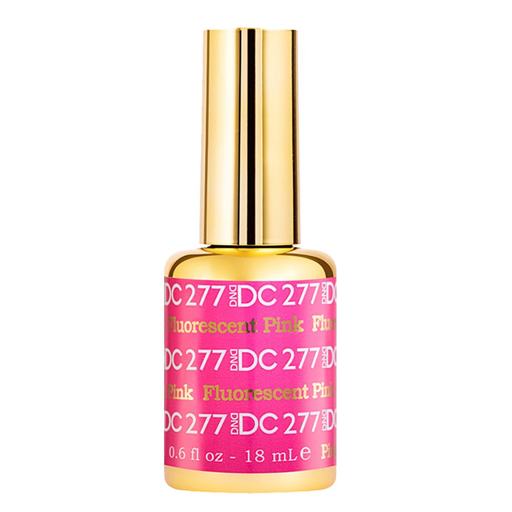 DND DC Gel Polish - 277 Fluorescent Pink - DTK Nail Supply