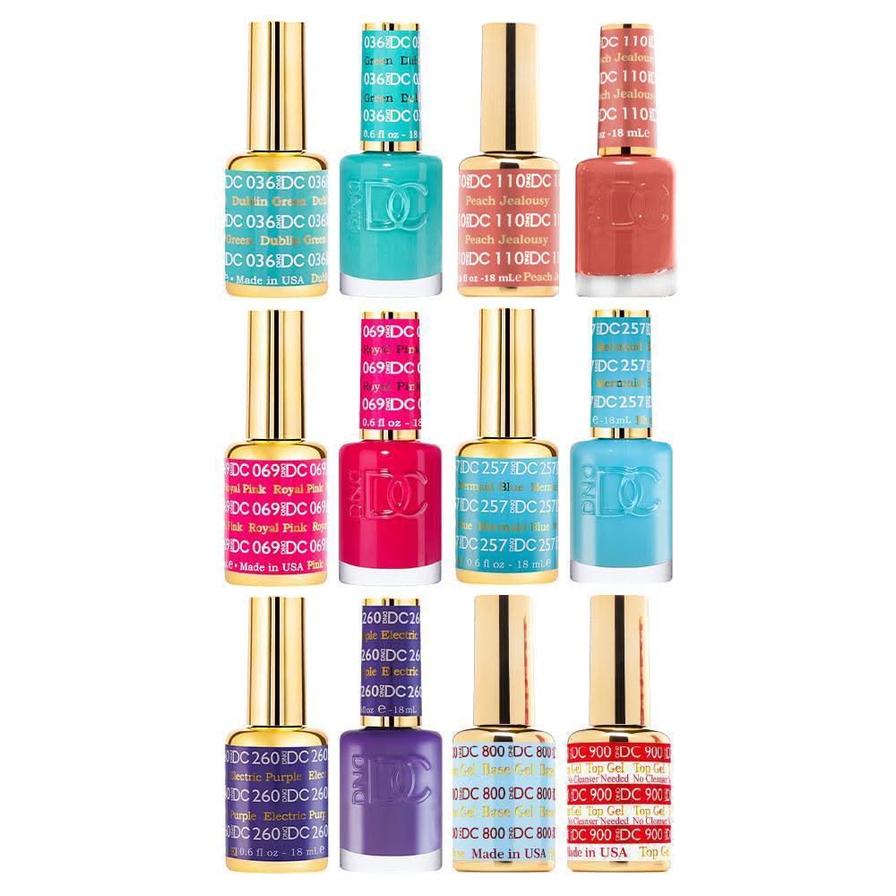 DND DC Gel Starter Kit - 110, 036, 069, 257, 260, BT 800 - 900 - DTK Nail Supply