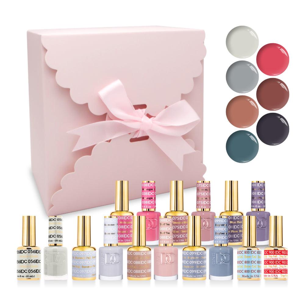 DND DC Holiday Gift Bundle: 7 Gel & Lacquer, 1 Base Top 800 - 900 - 038, 056, 075, 088, 097, 098, 101 - DTK Nail Supply