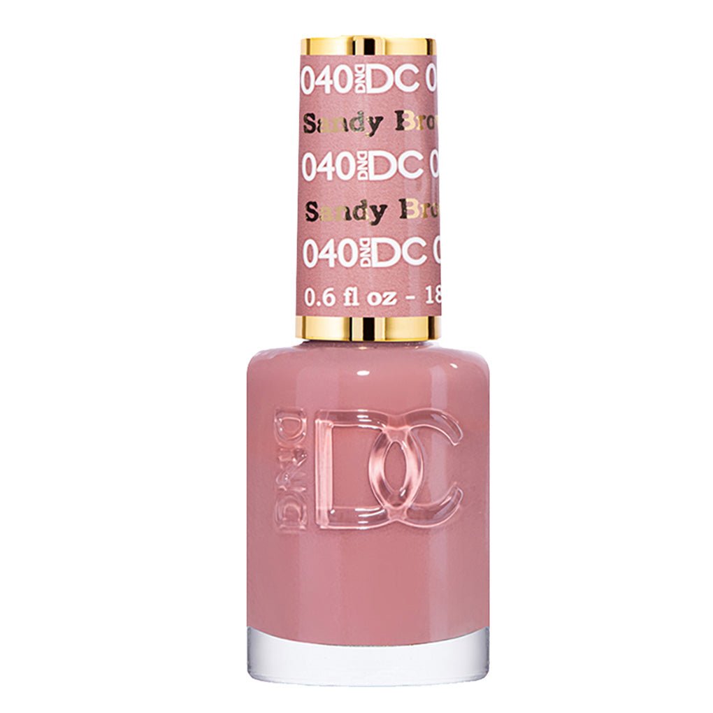 DND DC Nail Lacquer - 040 Sandy Brown - DTK Nail Supply