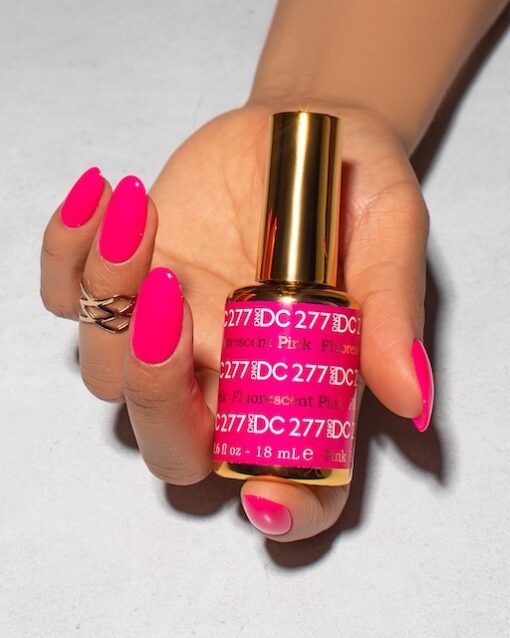DND DC Nail Lacquer - 277 Fluorescent Pink - DTK Nail Supply