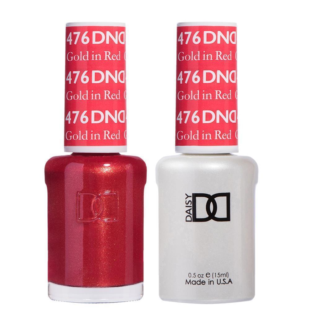 DND Gel Nail Polish Duo - 476 Gold in Red - DTK Nail Supply