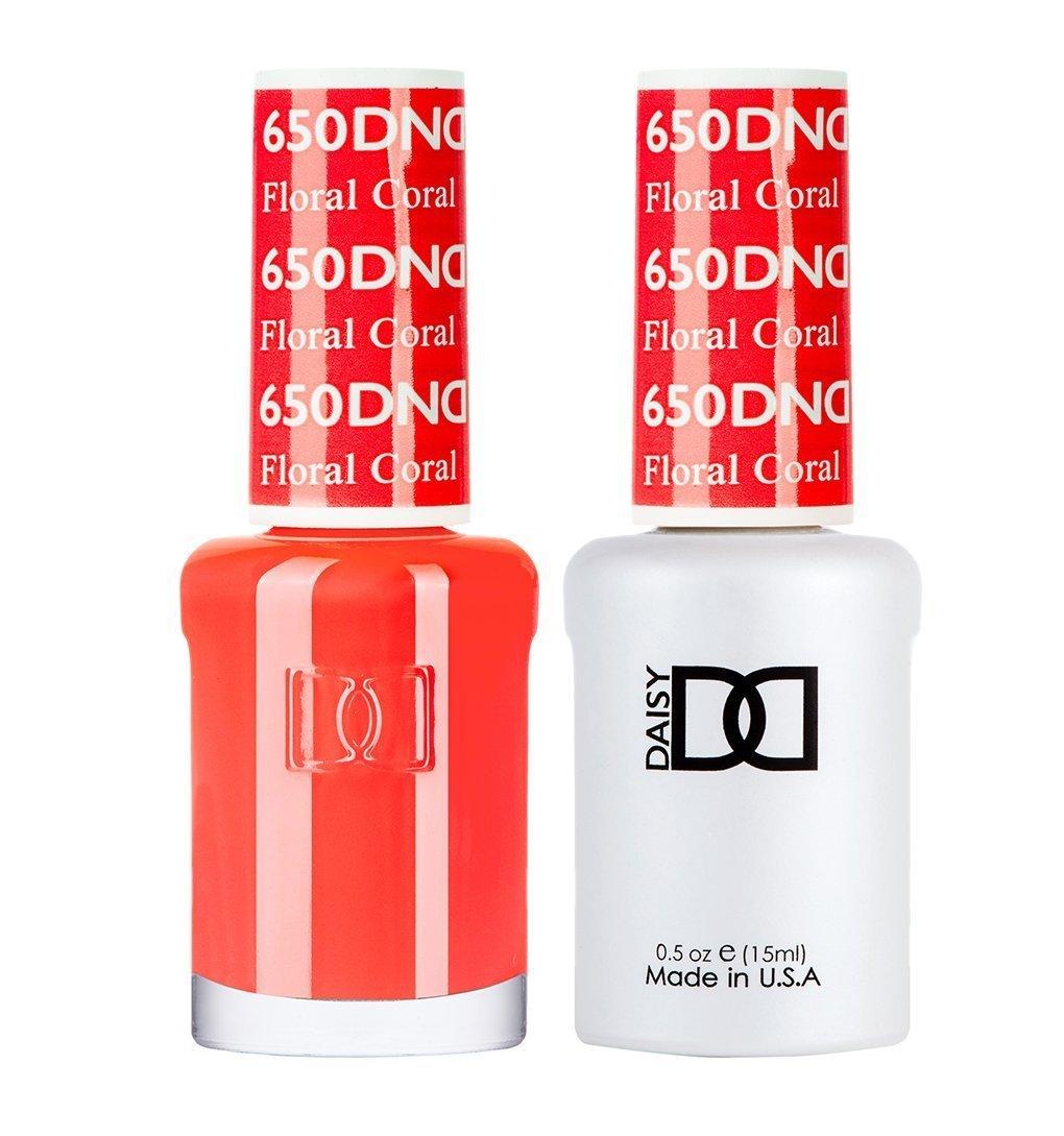 DND Gel Nail Polish Duo - 650 Floral Coral - DTK Nail Supply