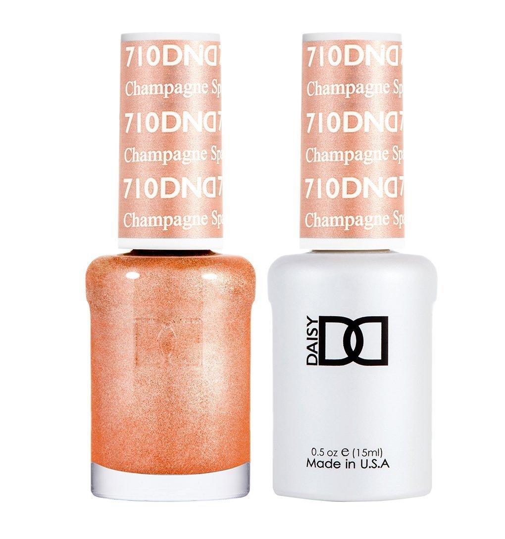 DND Gel Nail Polish Duo - 710 Champagne Sparkles - DTK Nail Supply