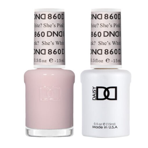 DND Gel Nail Polish Duo - 860 She's White? She's Pink? - DTK Nail Supply