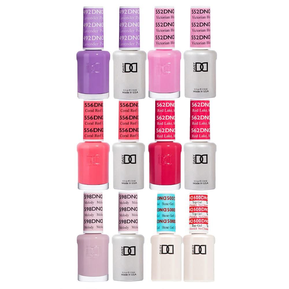 DND Gel Starter Kit: 492, 552, 556, 562, 598, BT 500 - 600 - DTK Nail Supply