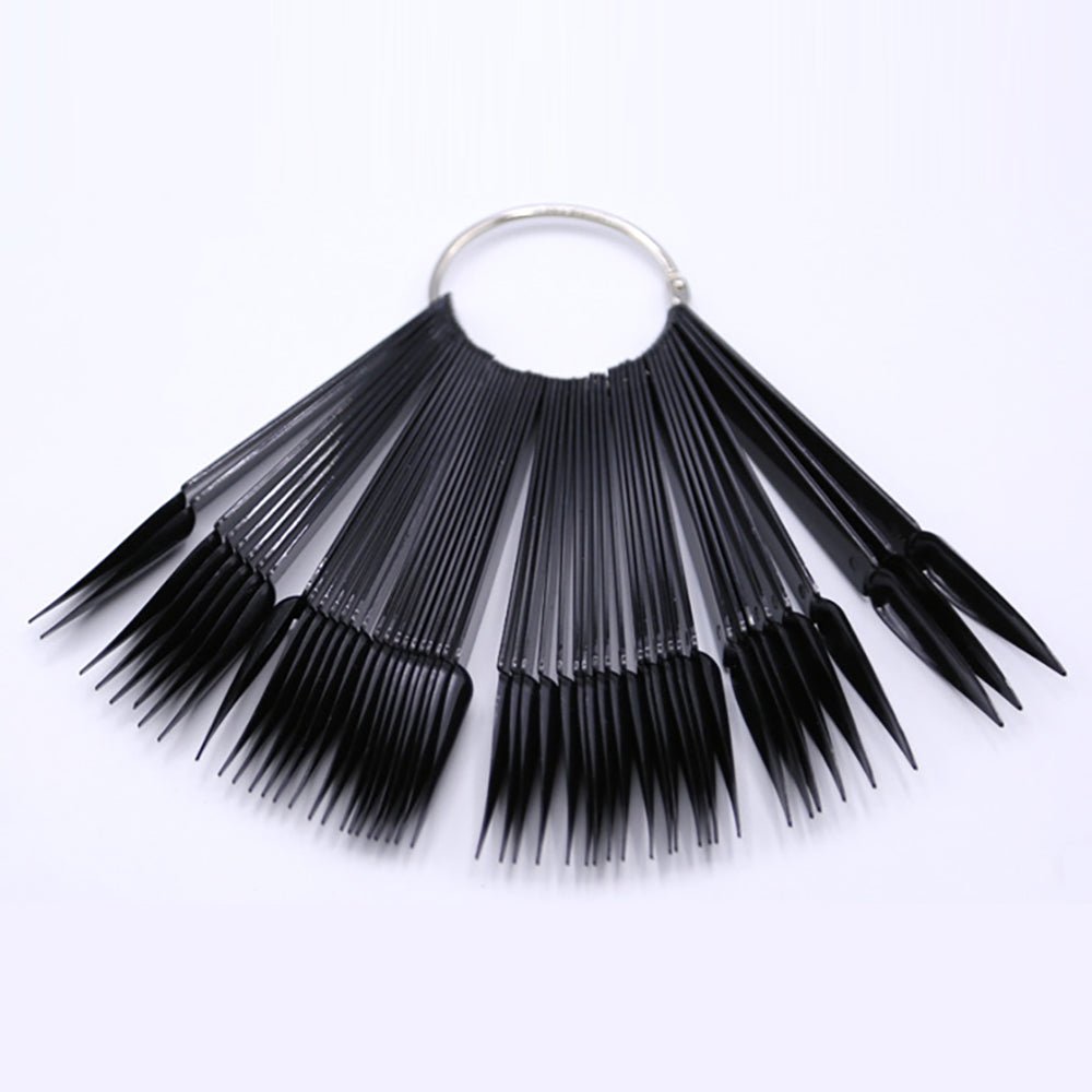 DND Pointing Black Tips (50pcs) - DTK Nail Supply