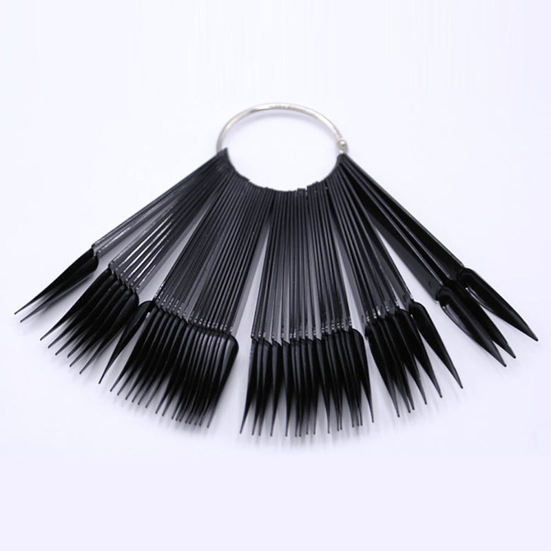 DND Pointing Black Tips (50pcs) - DTK Nail Supply