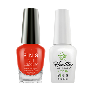  SNS Gel Nail Polish Duo - DW18 Kitty Hawk - Red, Orange Colors by SNS sold by DTK Nail Supply