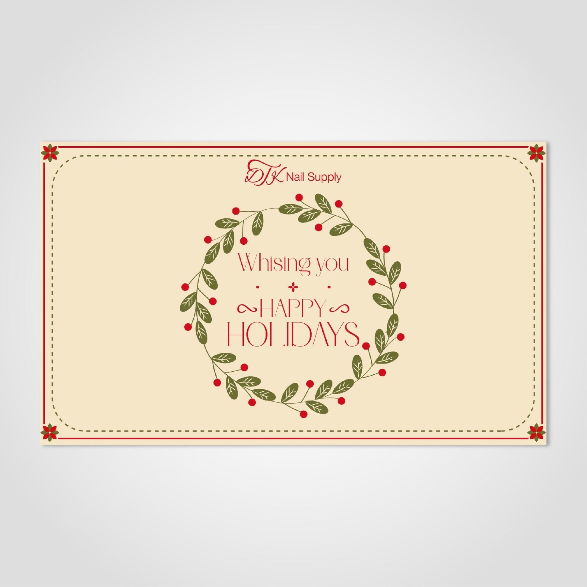 E - Gift Card: Happy Holidays - 4 - DTK Nail Supply