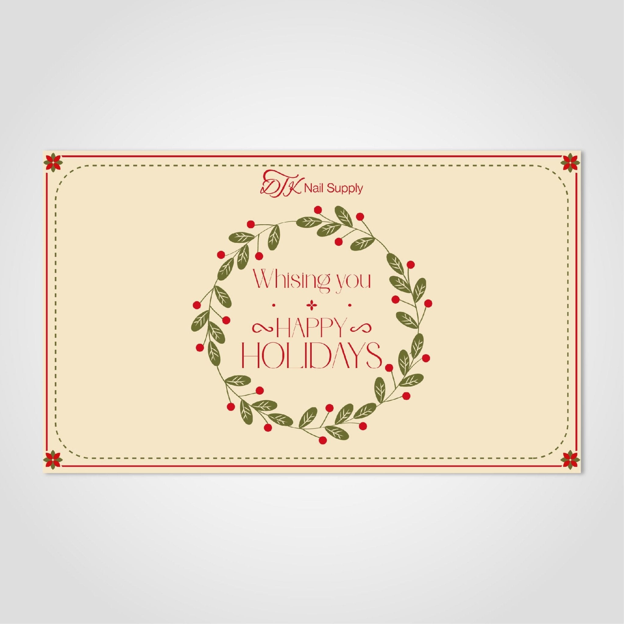 E - Gift Card: Happy Holidays - 4 - DTK Nail Supply