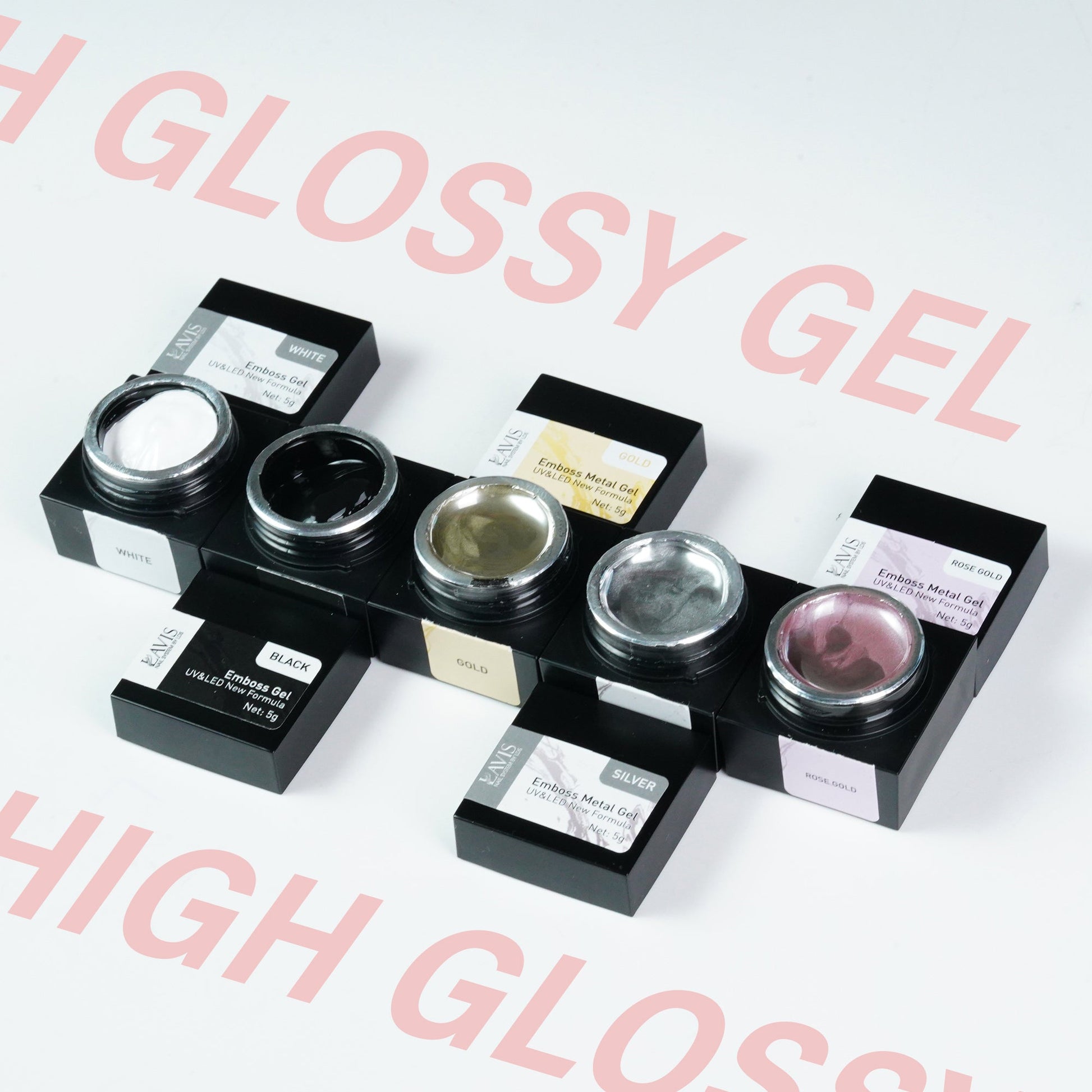 Emboss Gel Polish Nail Art - 5g Gold - DTK Nail Supply