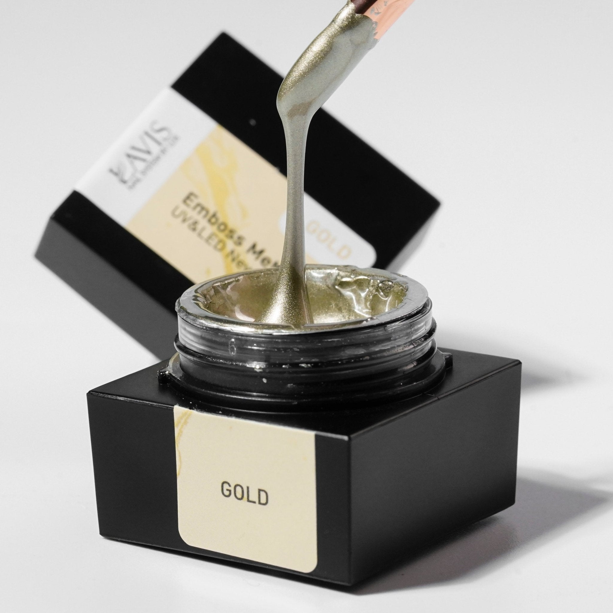 Emboss Gel Polish Nail Art - 5g Gold - DTK Nail Supply