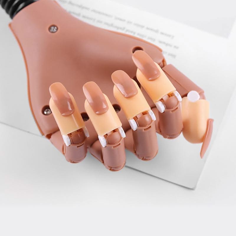 Fake Flexible Movable Nail Training Practice Fake Hand For Acrylic Nails - DTK Nail Supply